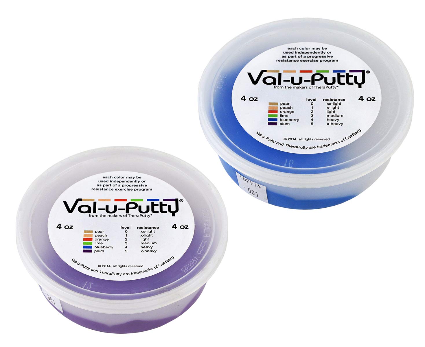 Val-u-Putty Exercise Putty - Blueberry, Plum - 4 oz Each - Bundle