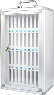 Cell Phone Locker Wall-Mounted Aluminum Alloy Cell Phone Safe Deposit Box Kitchen Furniture Locks for Classroom Office Factory,12slots