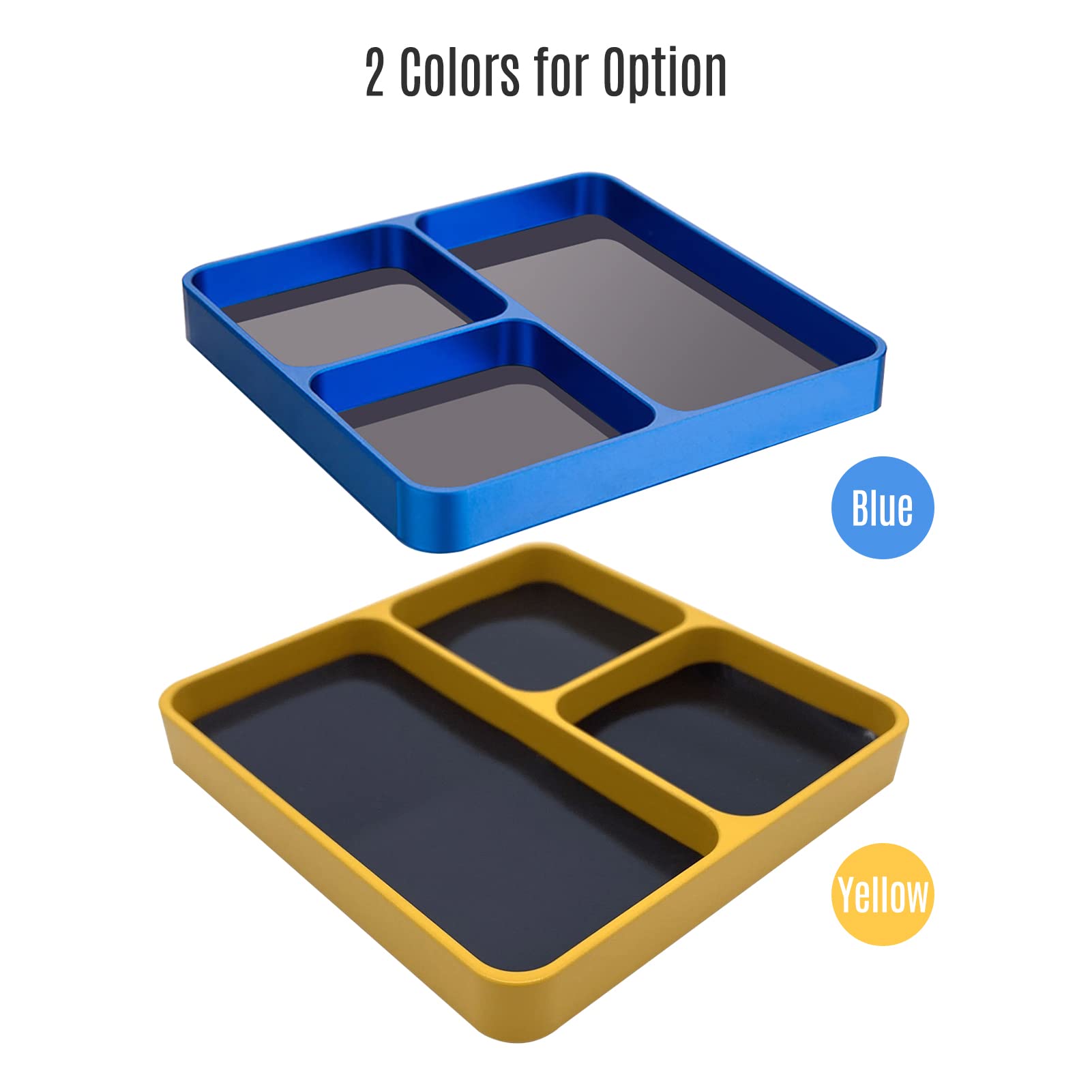 Dabey Magnetic Tray,Magnetic Desktop Screws Tools Parts Tray Holder Storage Plate Box Case Organizer for Metal Parts Screws Sockets Bolts Pins Organization - Image 2