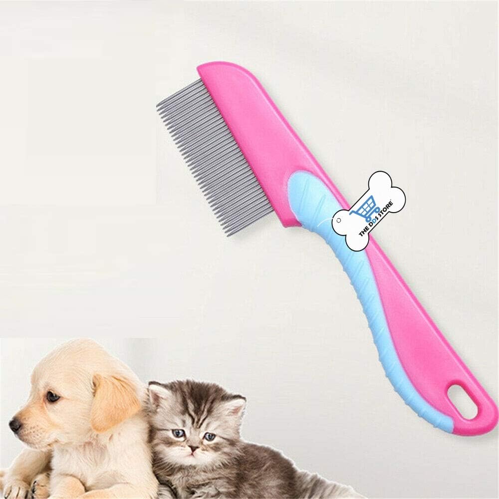 Stainless Metal Flea Comb for Pets Grooming Comfortable to Use Dogs, Cats, Rabbit Flea and Tick Prevention for Animals, Flea Treatment Flea Prevention