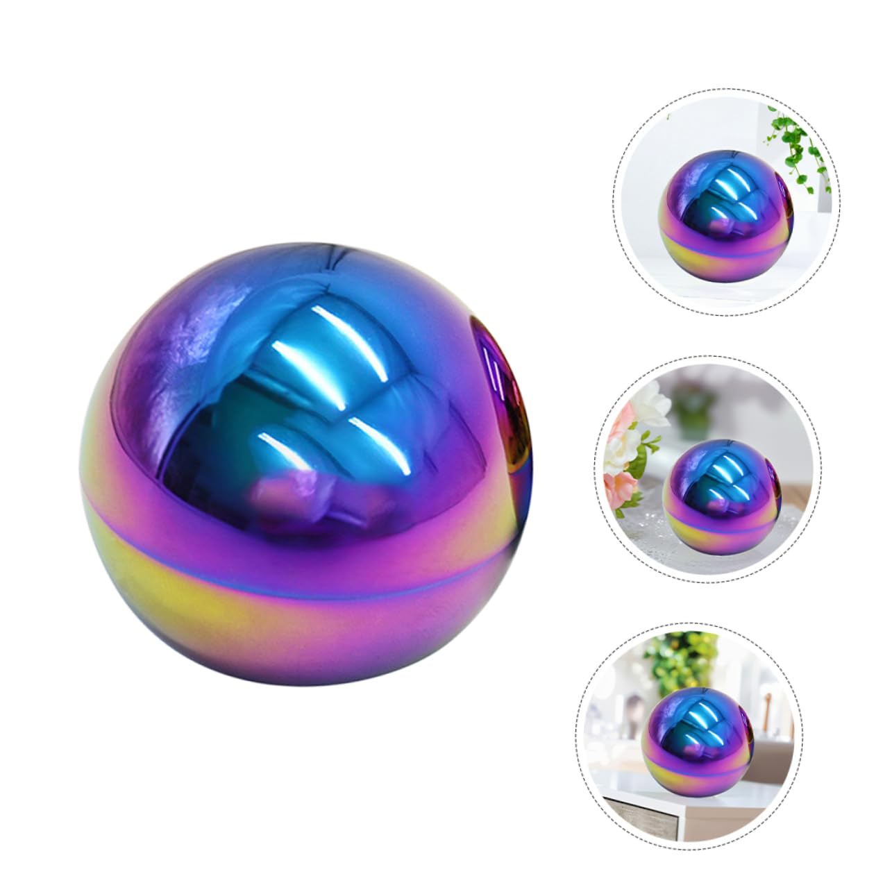 HEMOTON Sfera Riflettente Specchiata da Giardino 2 Pezzi in Acciaio Inox