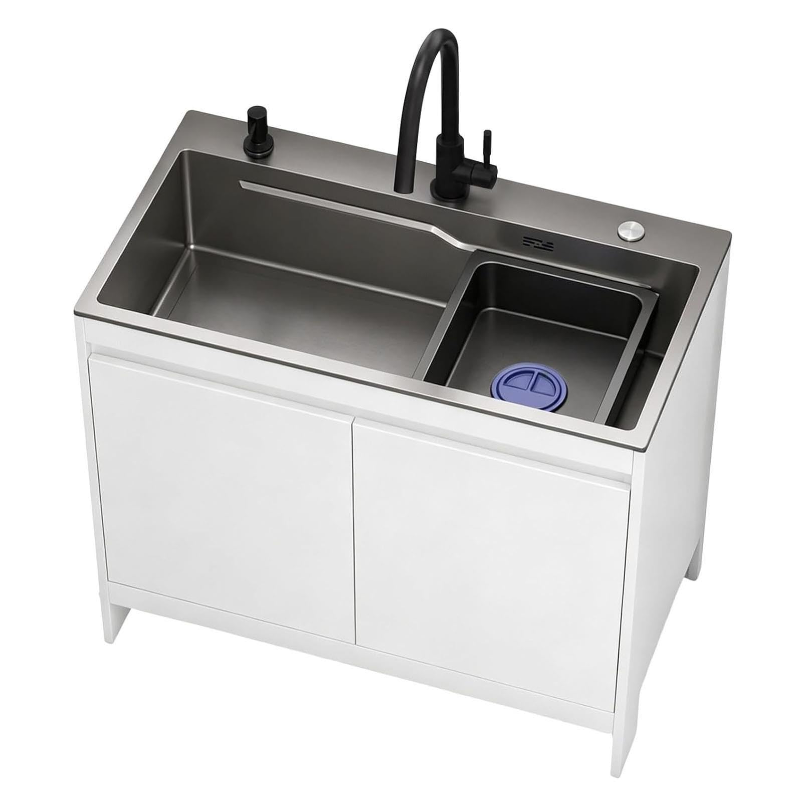 Lavello da Cucina Autoportante con Mobile Lavandino da Esterno Acciaio Inox