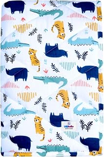 LazyToddler Cotton Muslin Baby Playmat | Soft & Breathable Floor Mat for Infants & Toddlers | Washable Activity Mat for Tu... Price In India