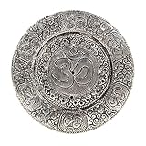 Hosley Tibetan Style Aluminum Incense Sticks Burner for Aromatherapy and Home Ambiance Aged Silver Finish 4.5
