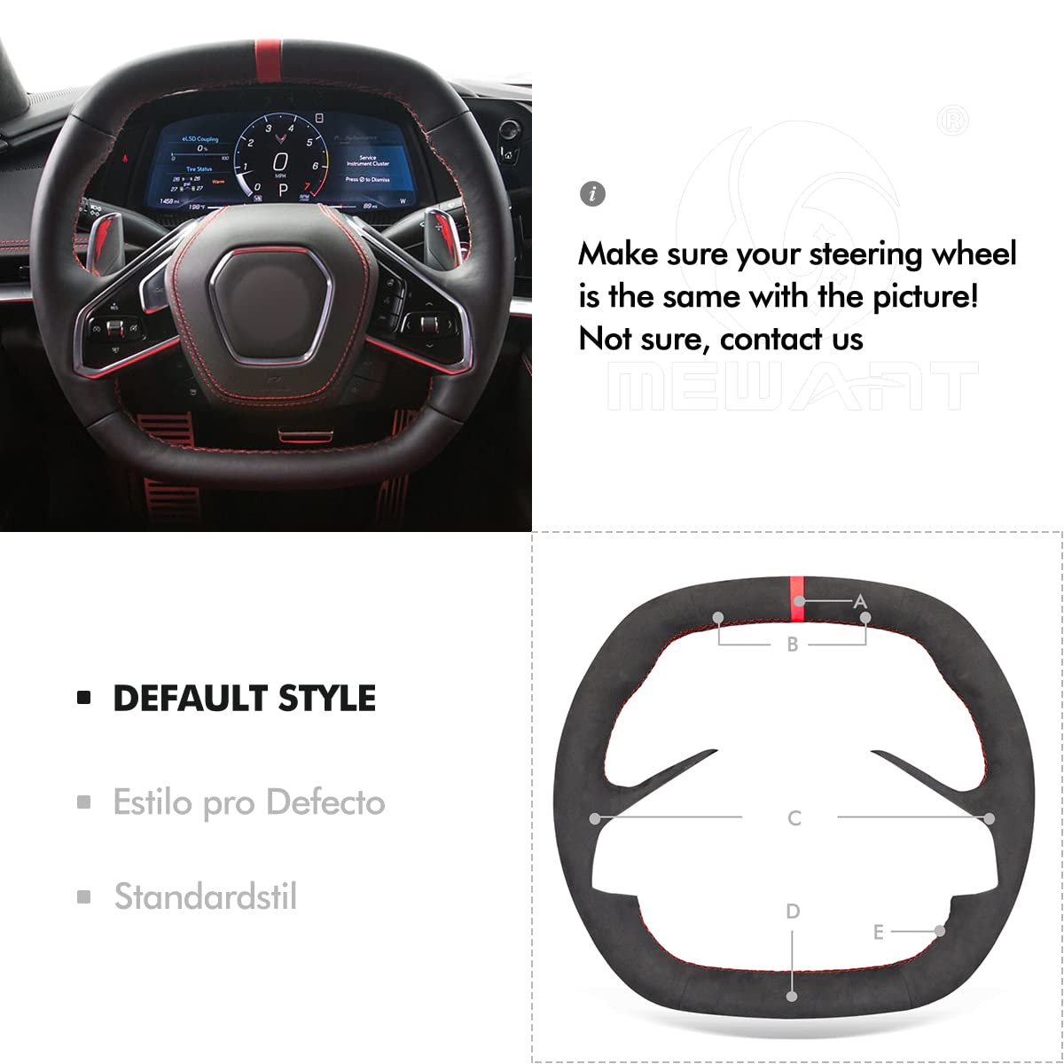Funda De Cuero Genuino Para Volante De Coche, Cosida A Mano, Color Rojo, Gamuza Negra, Para Chevrolet Volt Malibu Camaro 2011-2015 Aveo 2016-2018 - AliExprs 34