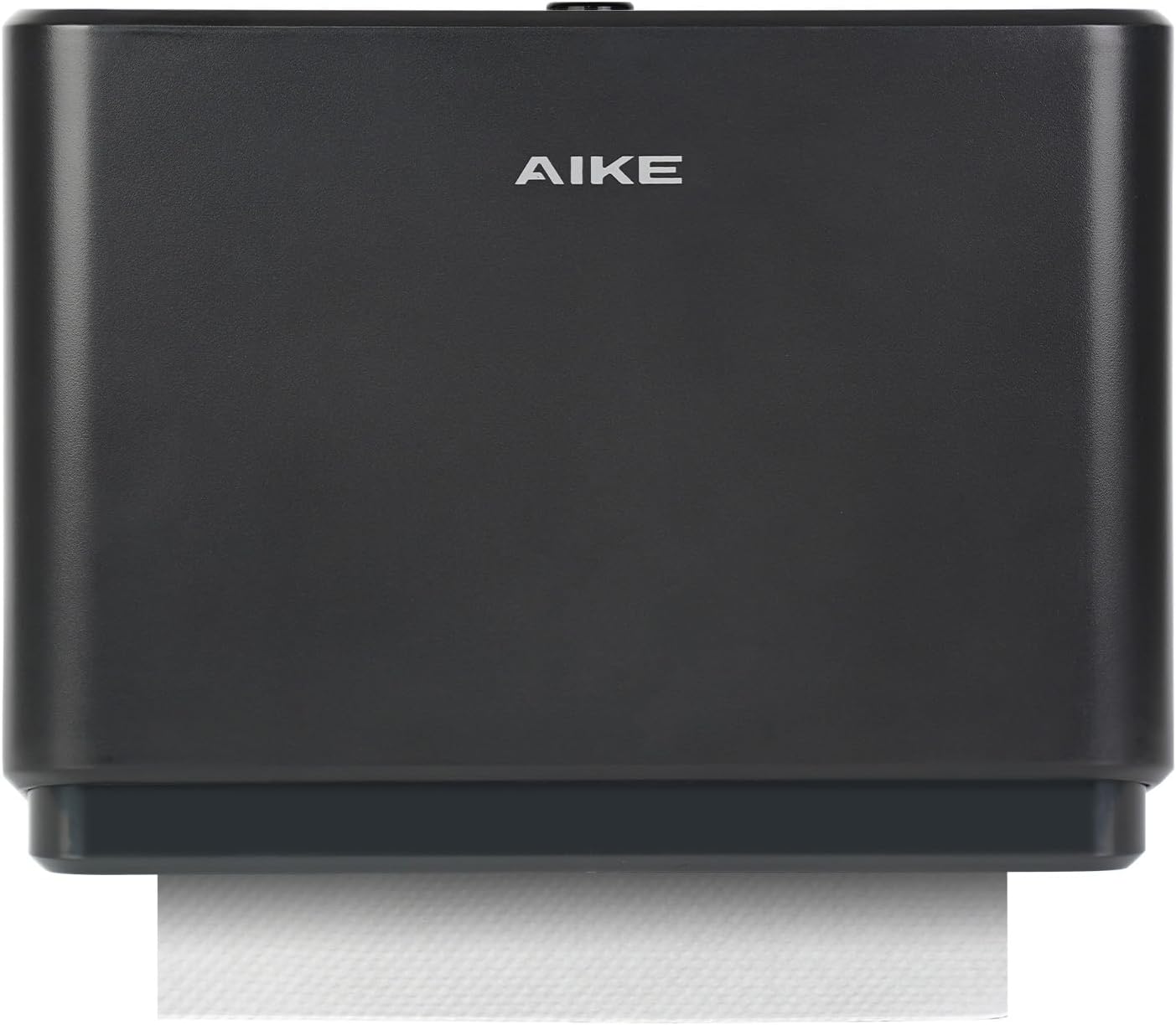 AIKE Multifold Paper Towel Dispenser, Wall Mount Tissue Dispenser with Smart Lock, 200 Sheets Black, Folded Size 10" x 3.1" Or Smaller