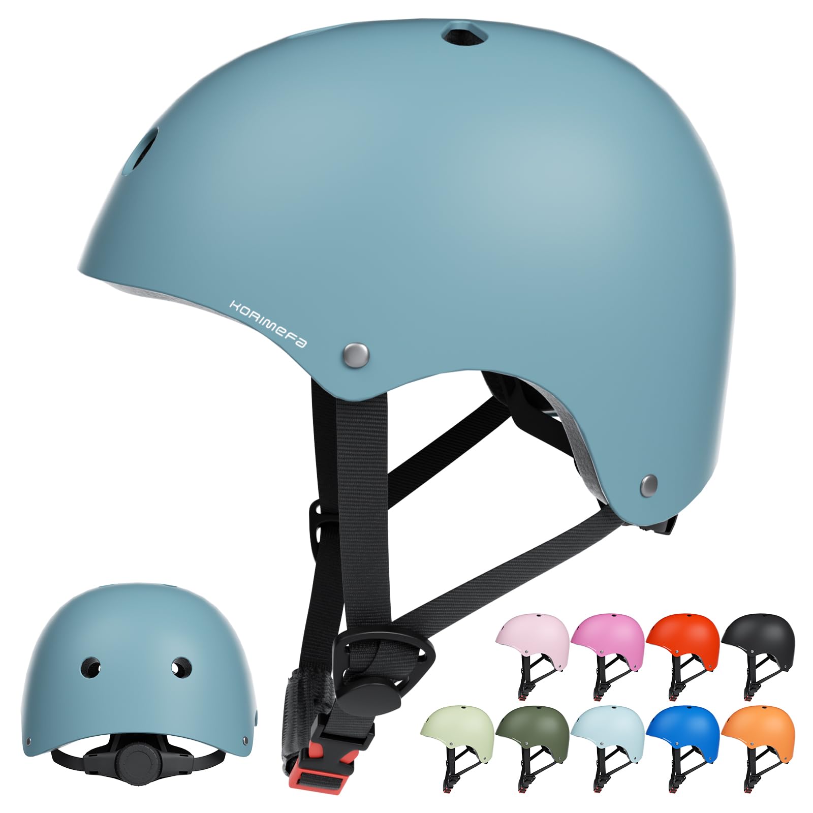 KORIMEFA Casco da Bici per Bambini Casco Protettivo Ideale per Bambini Leggero ma più Sicuro Anche per Skateboard, Monopattino, Pattini a Rotelle per 3-13 Anni Ragazzi Donna