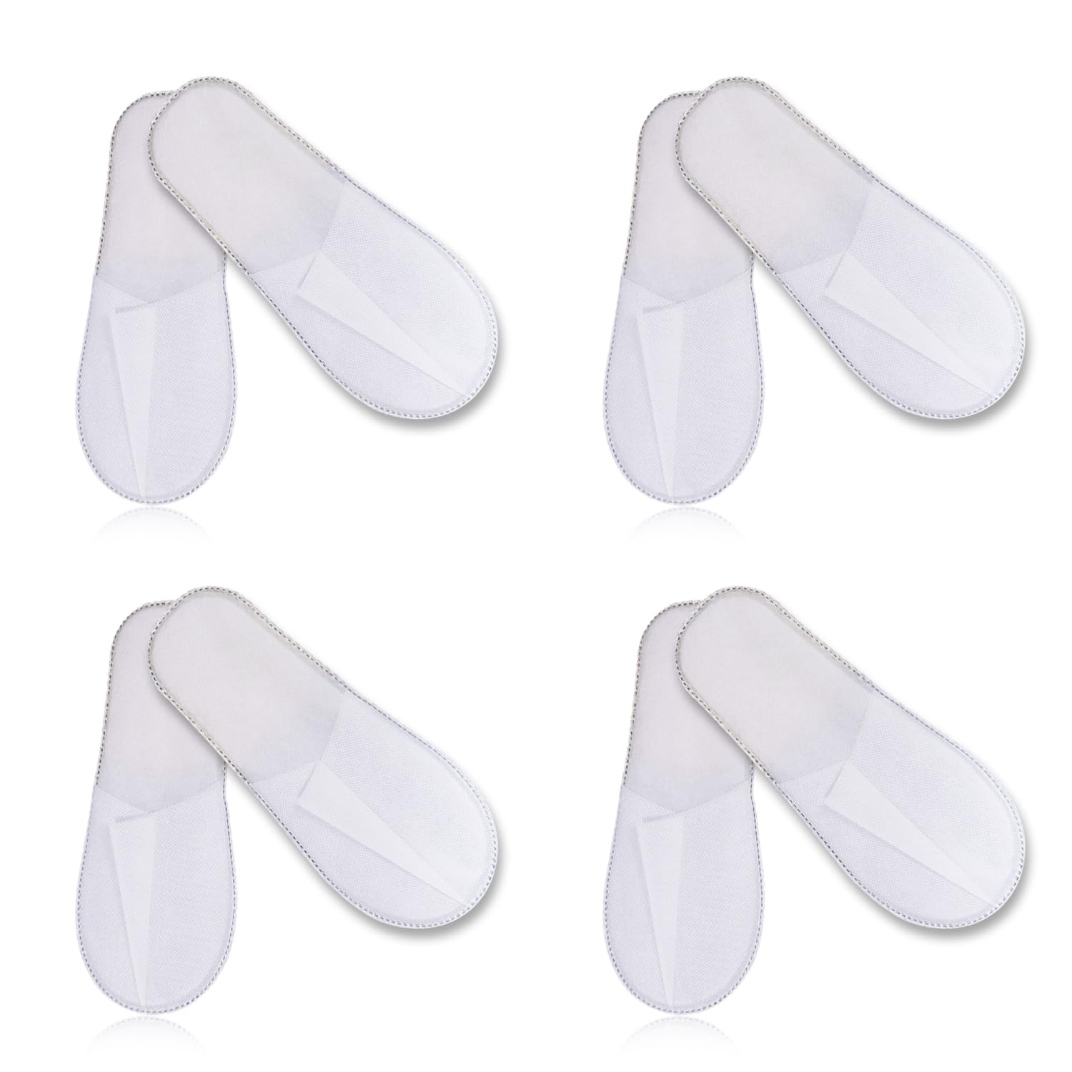 Pantofole Usa e Getta Antiscivolo, Chiuse, in Spugna Premium, Ciabatte Monouso per Hotel, Spa, Casa, Viaggi, Unisex, Lavabili, Misura Universale, 4 Paia