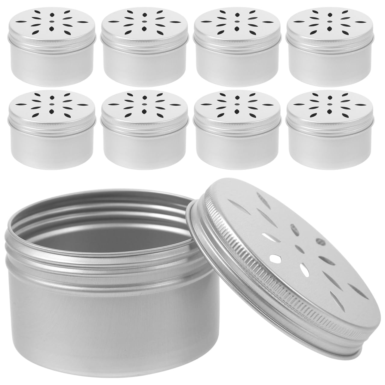 WOONEKY Lot de 10 récipients de dressage pour chien - En métal - Avec couvercle - Pour odeur de chien - Boîte à renifler - Boîte d'entraînement pour chien - Aromathérapie - Travail