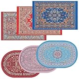 FINGERINSPIRE 6 alfombras en miniatura para casas de muñecas, 2 diseños...