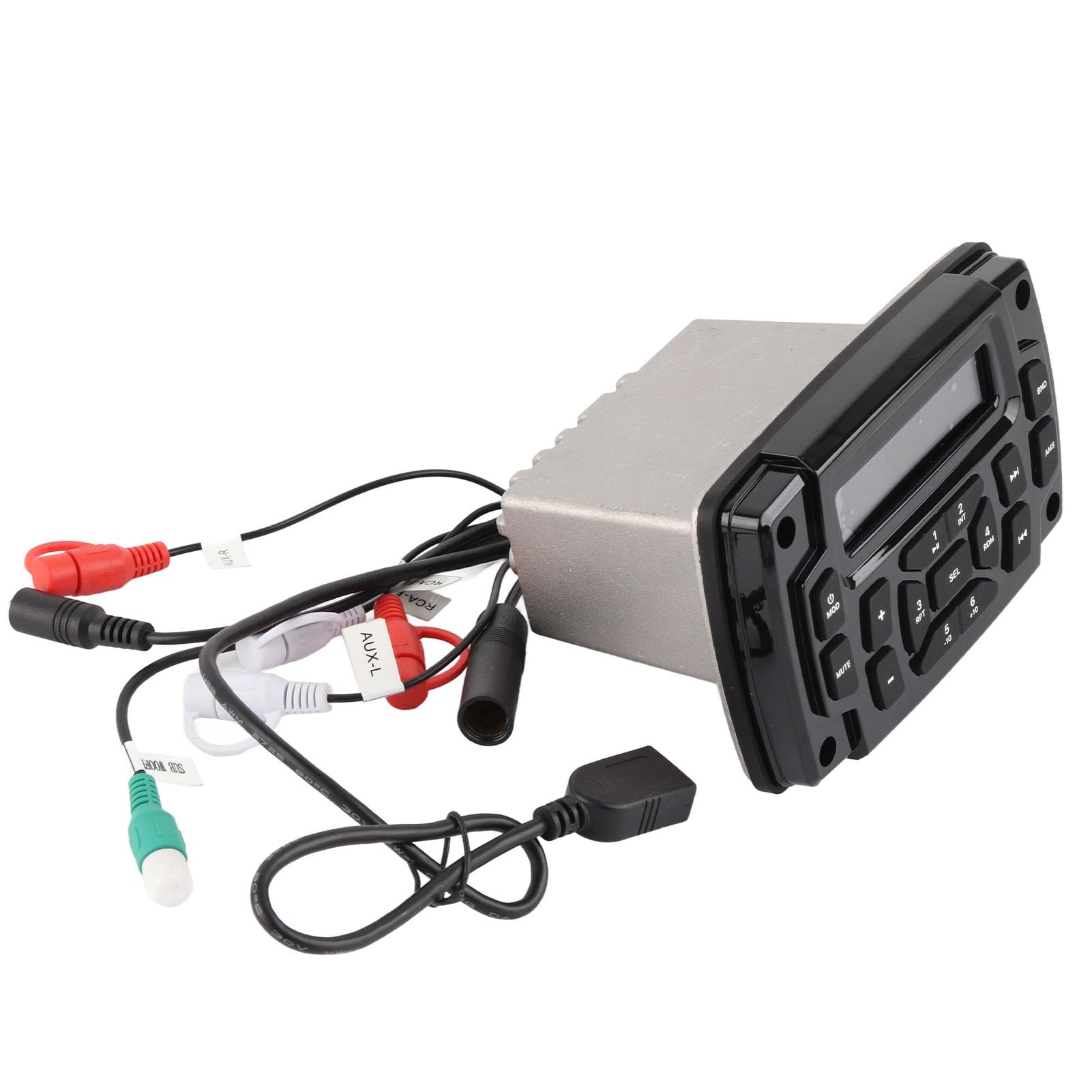 Radio Marina a Prueba de Agua Receptores Estéreo para Automóvil Altavoces Marinos Bluetooth para Automóvil Radio AM/FM Receptor Estéreo 12V DC Reproductor de MP3 Sonido Estéreo para Yate Caravana In