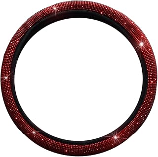 NOLITOY Capa De Volante Com Strass 2 Peças Gadgets De Carro Volantes Automotivos Acessórios De Verão Envoltório De Volante Suprimentos De Carro Capa De Volante Criativa Brilhante