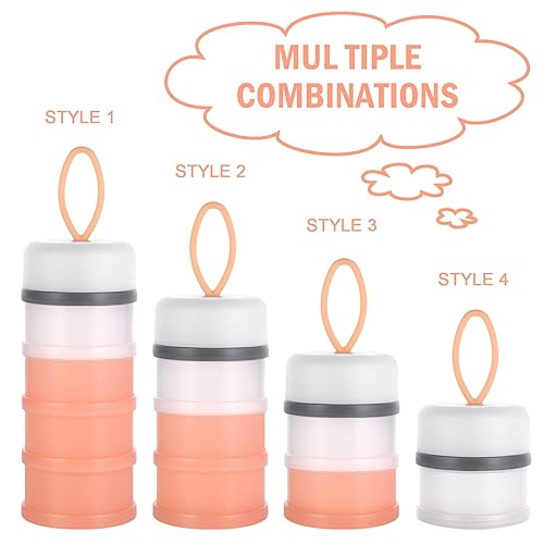 Miniatura 2 de Accmor Dispensador de fórmula de 2 piezas para llevar, contenedor de fórmula portátil apilable para llevar, sin BPA, para leche en polvo para bebés