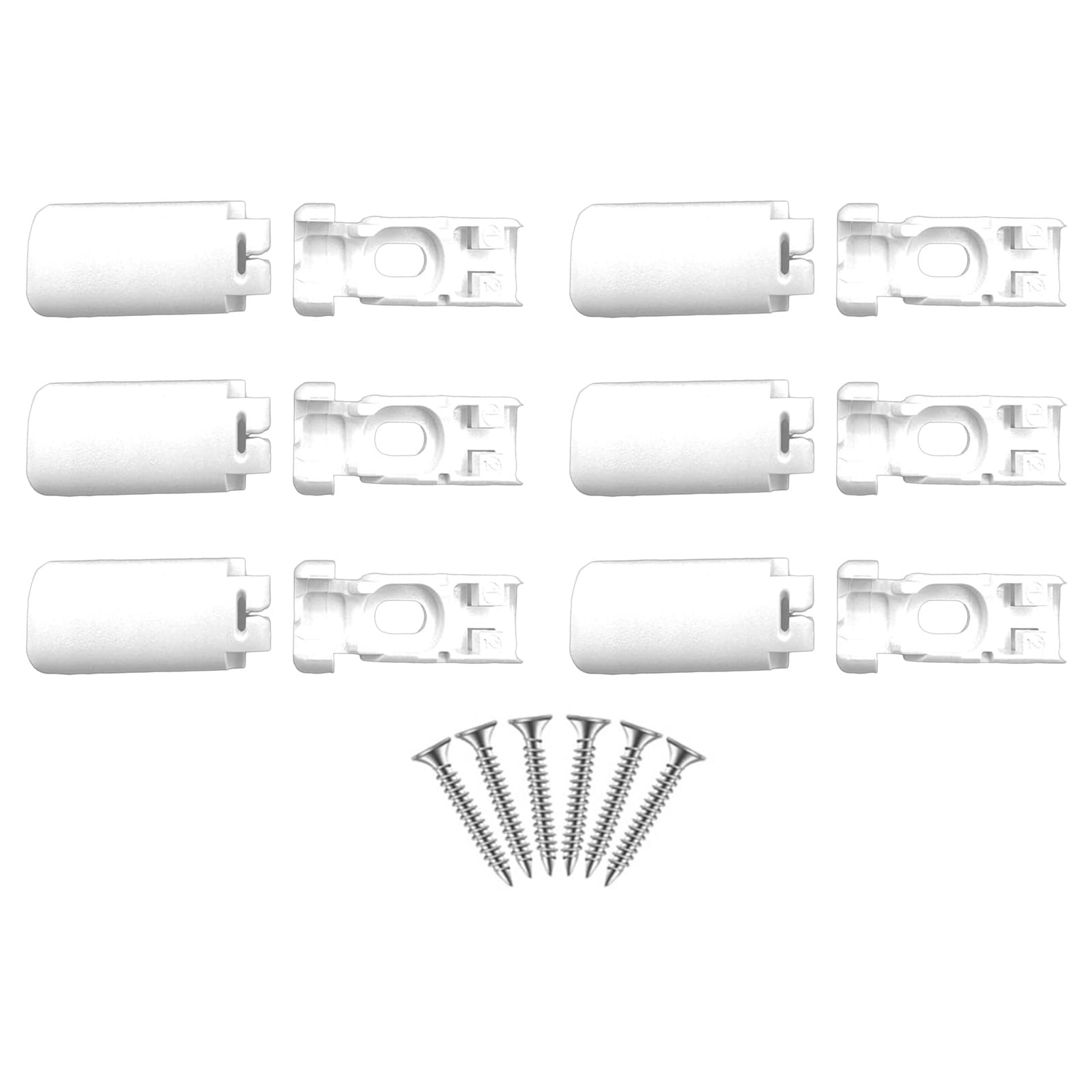 6Pcs Pleated Blind Clamping Brackets Clamping Shoes with Fixing Screws Easy Installation for Enhances Window Dressings Window Supplies