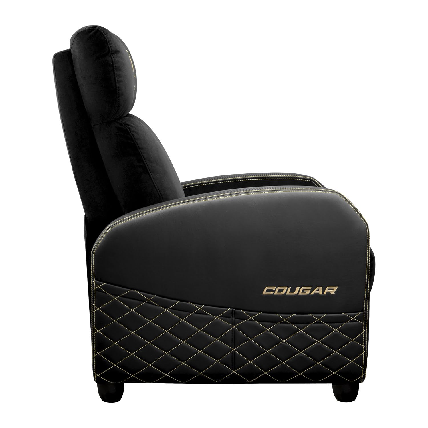 COUGAR Gaming | Fauteuil Gaming | Ranger Elite Royal - Hauteur de 100 cm - Largeur de 67 cm - Profondeur d'assise de 49 cm - Supporte jusqu'à 135 kg - Tissu Velours Respirant