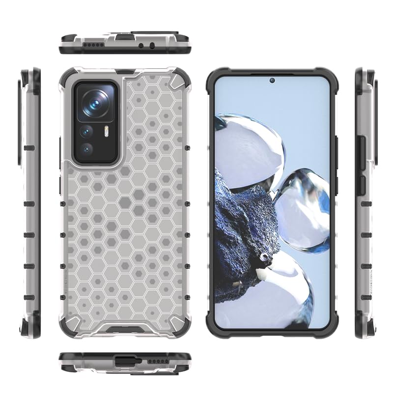 Image of Plastic Bumper Back Case Cover for Xiaomi 12T / Mi 12T Pro 5G (Transparent)