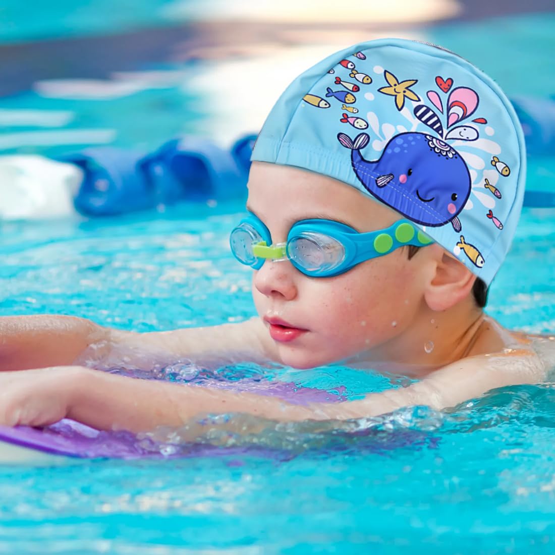 2 Cuffie Da Nuoto Bambini - Sirena E Balena In Silicone Antiscivolo! - Foto 7