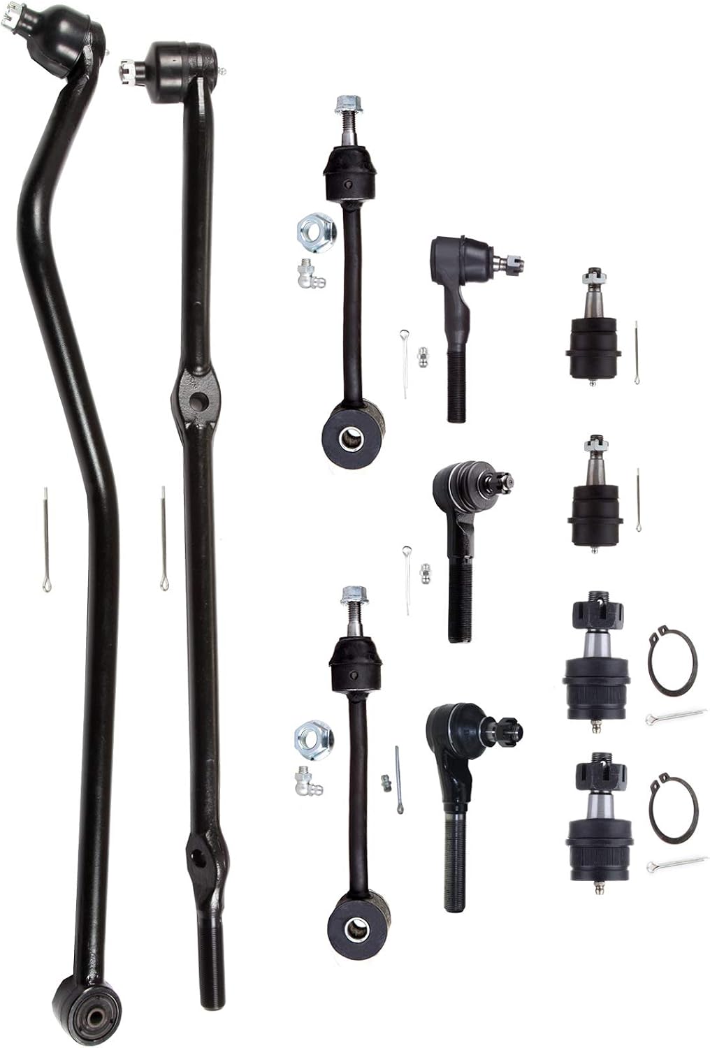 ECCPP Lower Upper Ball Joints Inner Tie Rod Ends Front Sway Bar End Links Track Bar Outer Connecting Tie Rod Ends 1997 1998 1999 2000 2001 2002 2003 2004 2005 2006 for Jeep TJ for Jeep Wrangler
