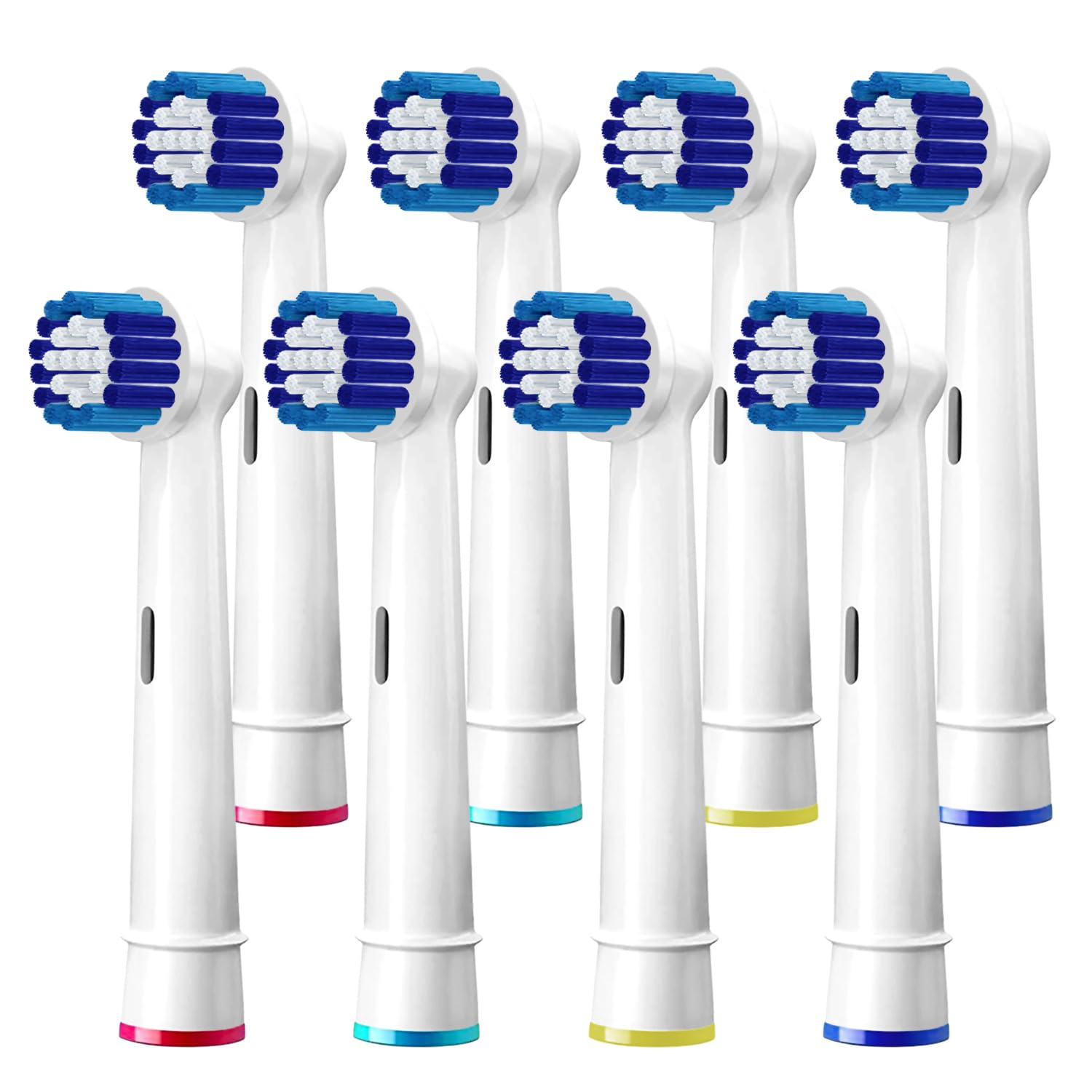 8 Stück Aufsteckbürsten Kompatibel mit Braun Oral B Elektrische Zahnbürsten Ersatzbürsten Zahnbürstenköpfe für Oral B Professional Care und Vitality Pro Smart Genius (weiß)