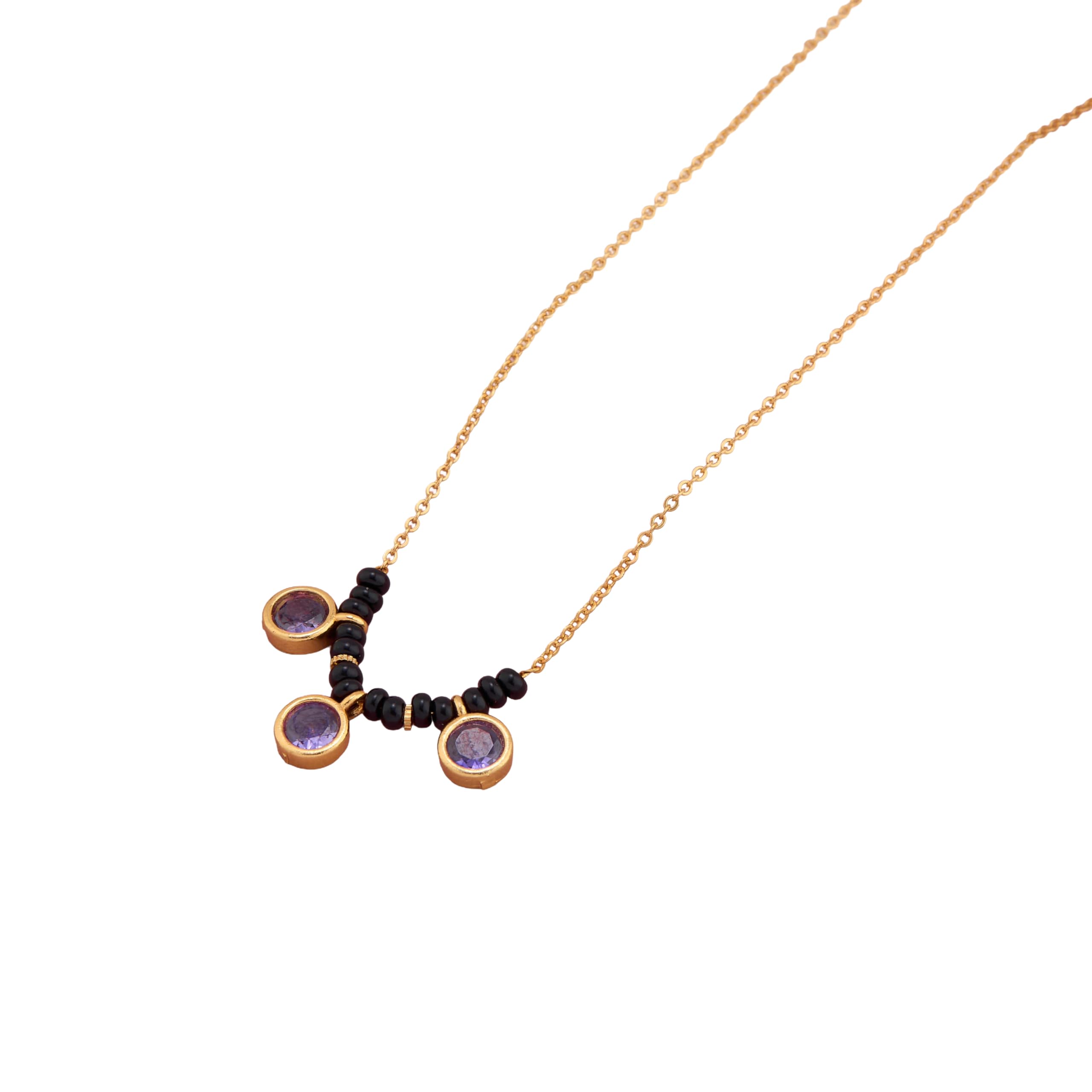 Sophisticated Imitation Gold-Plated Mangalsutra with Charm Drops-image-24