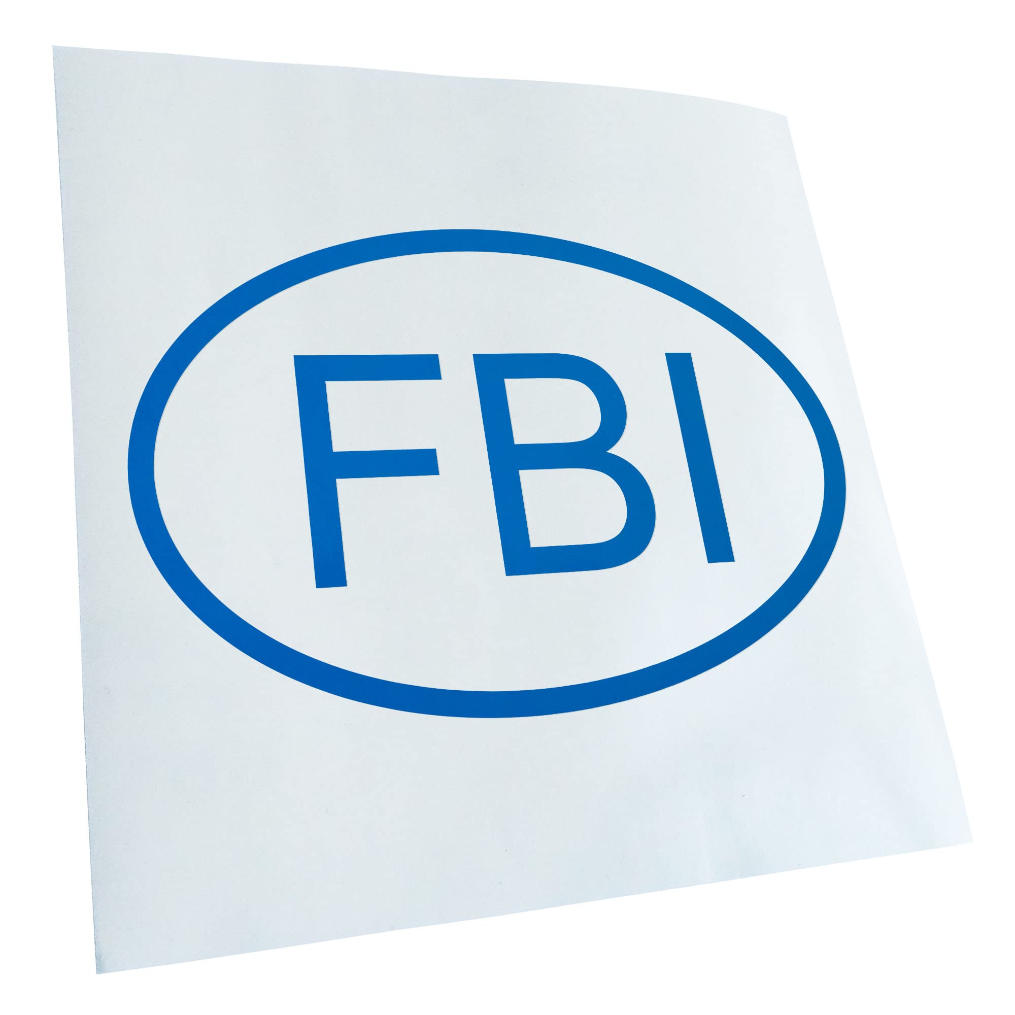 Kiwistar - Car Sticker - Blue - 40 x 27 cm FBI - Rear Window Car Sticker Weatherproof for Car Truck Moped Truck - Sticker Exterior Self-Adhesive Tuning Accessories for Window Vehicle Window