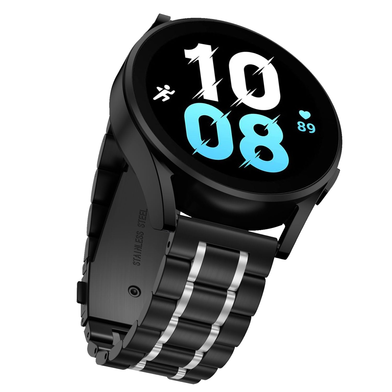 Suuira Cinturino Compatibile con Samsung Galaxy Watch 6/5 / 4 40mm 44mm, Watch 6 Classic 43mm 47mm, Watch 5 Pro 45mm, Watch 4 Classic 46mm 42mm Acciaio Inossidabile Metallo Cinturino