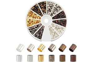 PH PandaHall 3mm Brass Crimp Beads for Jewelry Making