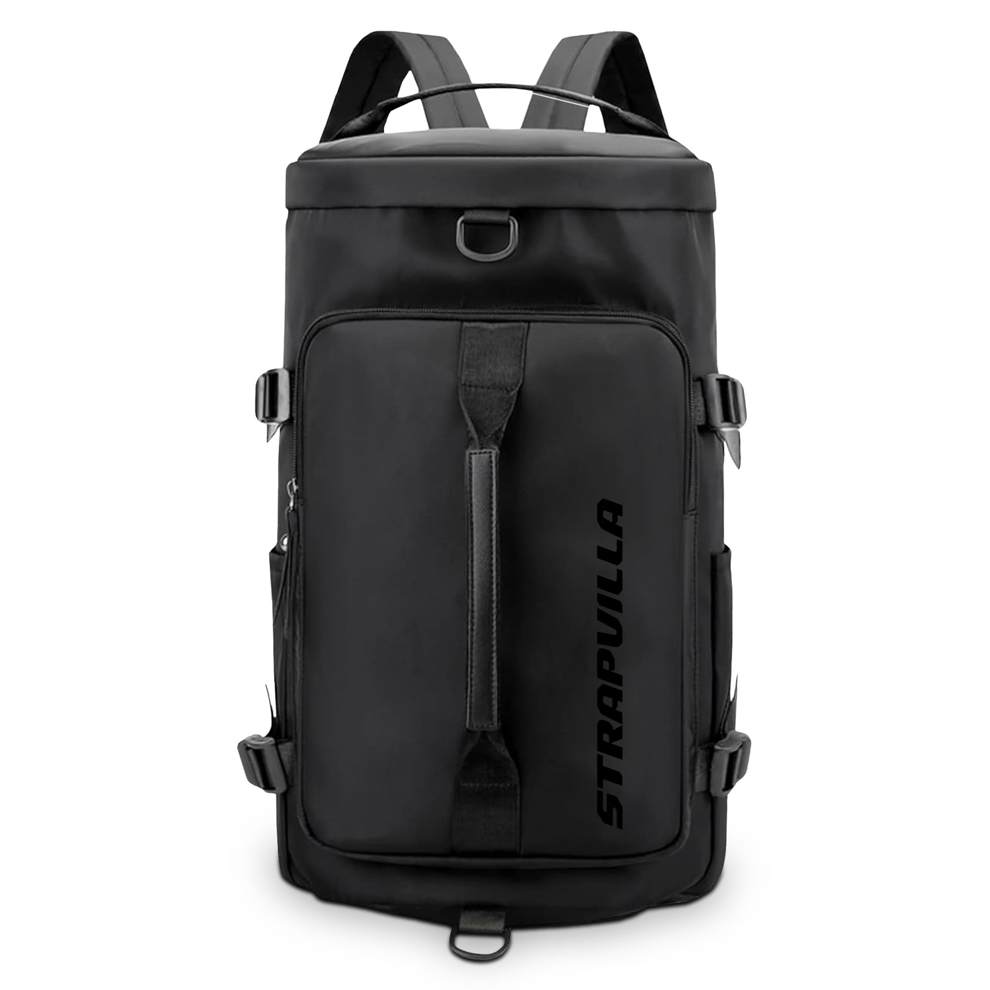 Gym Bag for Men with Shoe Compartment | Gym Bag for Women Workout | Duffle Bags for Gym | Football & Gym Duffle Sports Bag for Boys | Travel Duffel Bag for Men - Jet Black