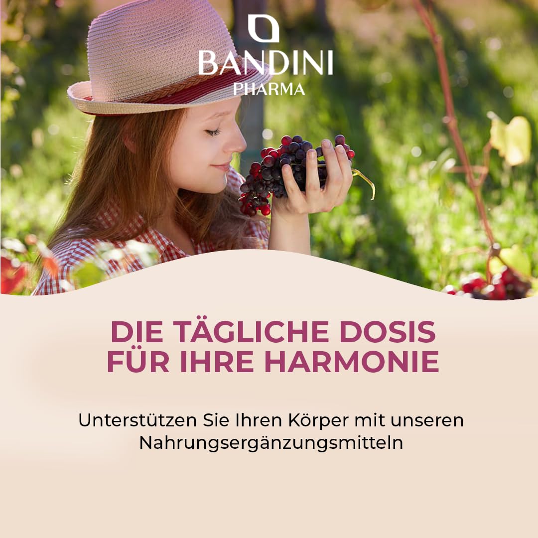 Bandini® OPC Traubenkernextrakt 365 Kapseln | Hochdosiert mit 1076mg je dosis | Höchster Gehalt nach HPLC | Aus italienischen Weintrauben | 1052mg Extrakt mit 999,4mg OPC + 24mg Vitamin C | 6 Monate