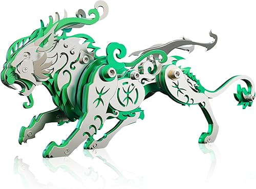 Vista 30 de Rompecabezas de metal 3D para adultos, kits de modelo de metal 3D, modelo mecánico de dinosaurio Tiranosaurio Rex, rompecabezas 3D de acero, adornos