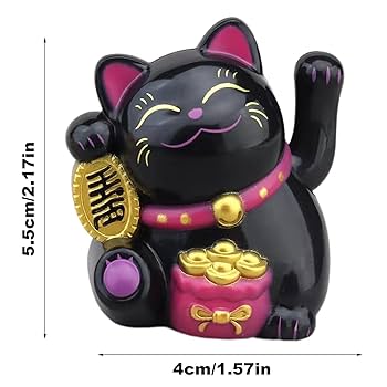 Amazon.co.jp: ソーラーフォーチュン招き猫、車の飾りが富の手を