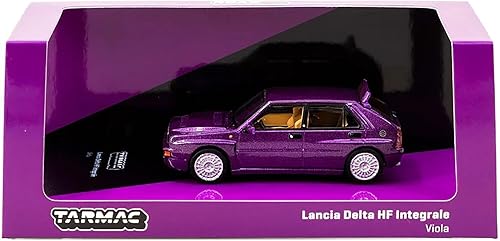 Tarmac Works Lancia Delta HF Integrale Viola Púrpura Metálico Road64 Serie 164 Diecast Modelo T64R-TL049-VI