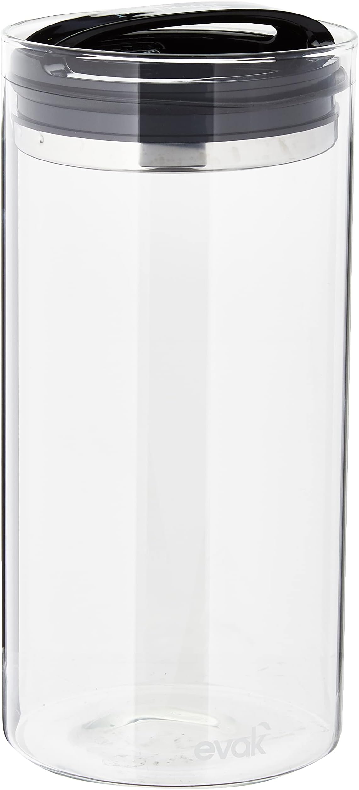 Prepara 3049 Evak Black Gloss Compact Handle-XL airtight Container, Extra Large