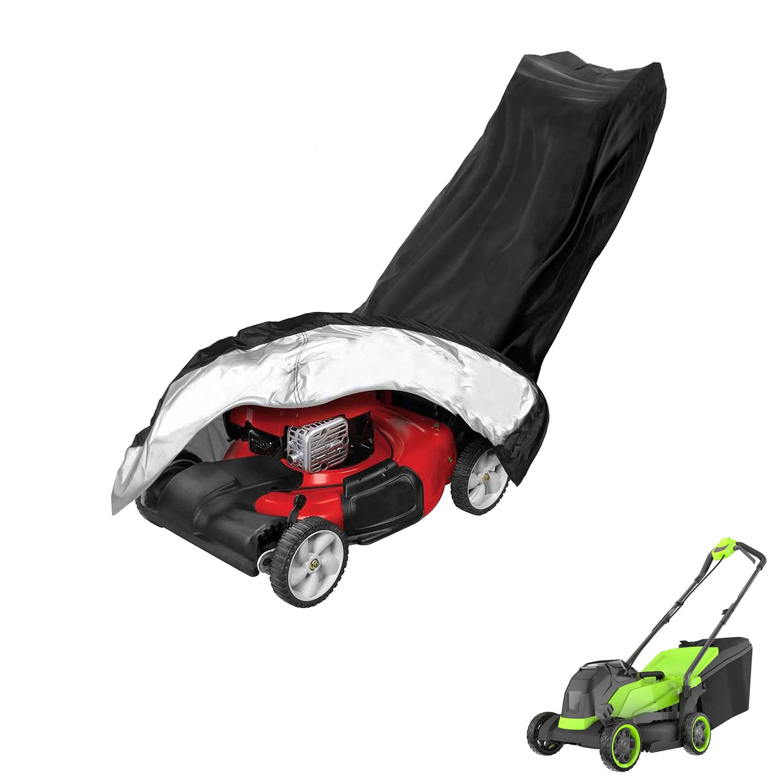 lawnmower cover Compatible with Greenworks MO24L411 ,waterproof and sun,suitable for indoor and outdoor use all year round, comes with a storage bag