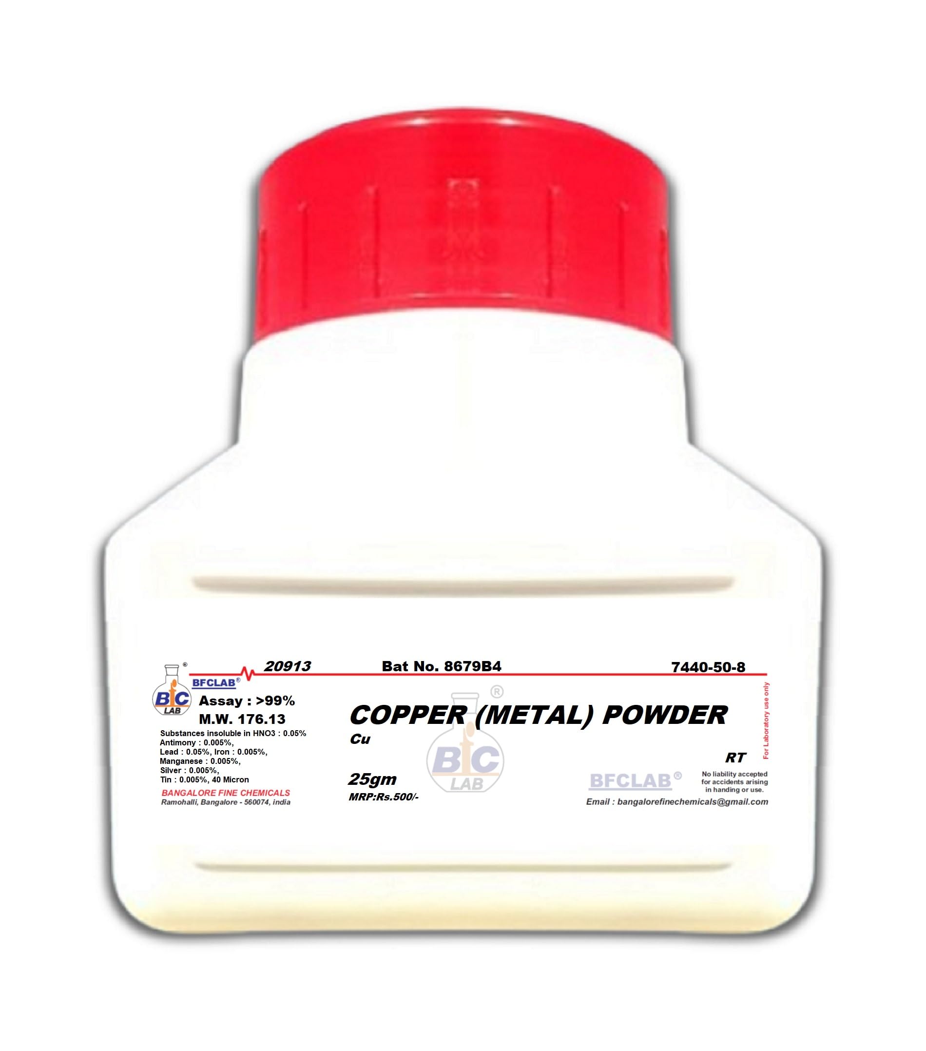 BFC COPPER (METAL) POWDER LR ELECTROLYTIC - 25gm, (Cu) CAS No. 7440-50-8-image-27