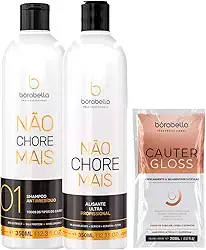 Kit Escova Progressiva Não Chore Mais, 350ml- Borabella