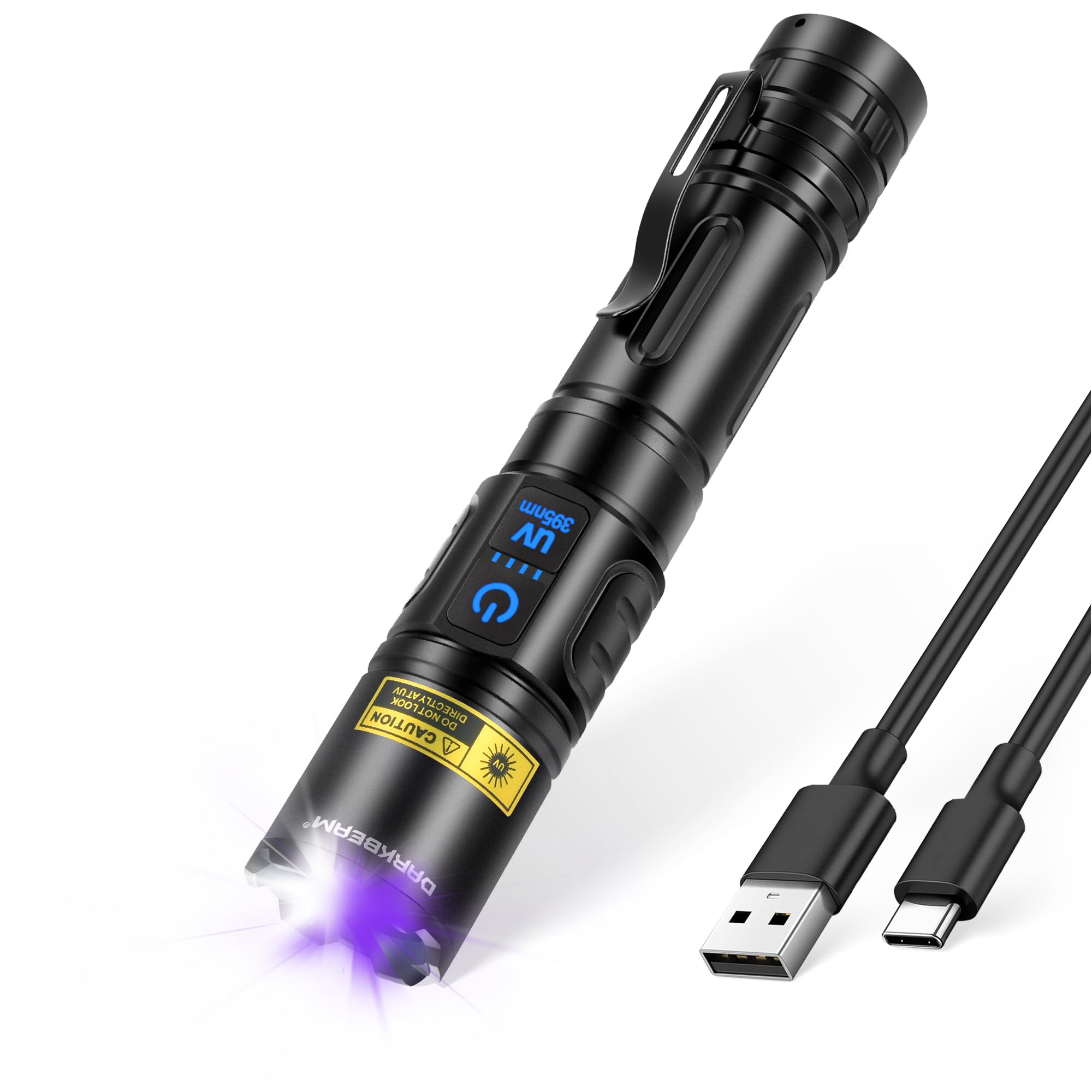 Amazon.co.jp: DARKBEAM UV懐中電灯 ブラックライト 395nm ブラック