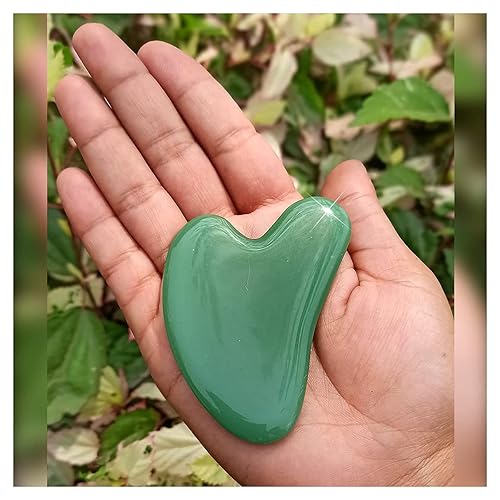 Reiki Crystal Products Herramienta de masaje raspado de piedra Gua Sha de aventurina verde