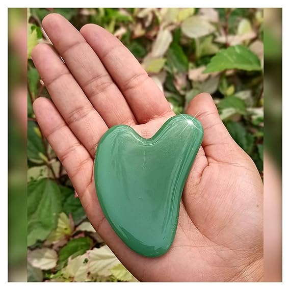 Reiki Crystal Products Green Aventurine Gua Sha Stone Scraping Massage Tool