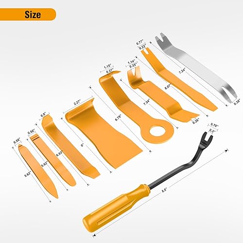 Miniatura 101 de GOOACC Kit de herramientas de eliminación de molduras automáticas de 9 piezas, kit de herramientas antiarañazos para el audio del automóvil, kit