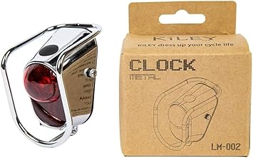 Bike LED Tail Light, Vintage Rear Light with Chrome Look - Classic Tour Bicycle Accessories LM-002