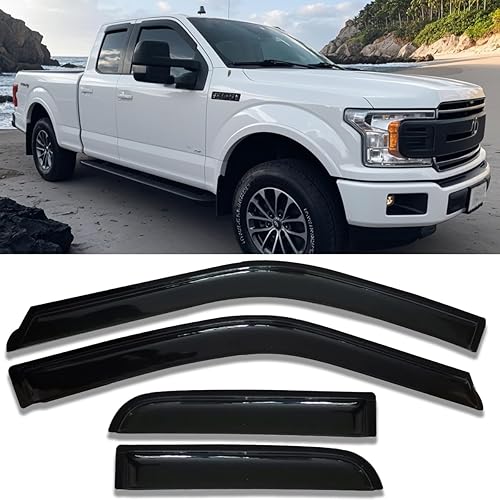 Vista 32 de Viseras laterales con cinta para ventana lateral, protectores de lluvia, deflectores de ventilación, para Nissan Altima 2019-2024, deflector