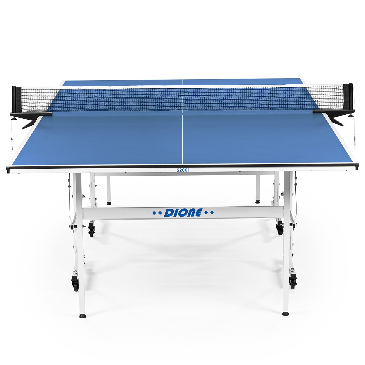 Dione Tischtennisplatte S200i Indoor - 274x152cm - Blau TT-Platte - Tischtennistisch - Vormontiert - 60KG