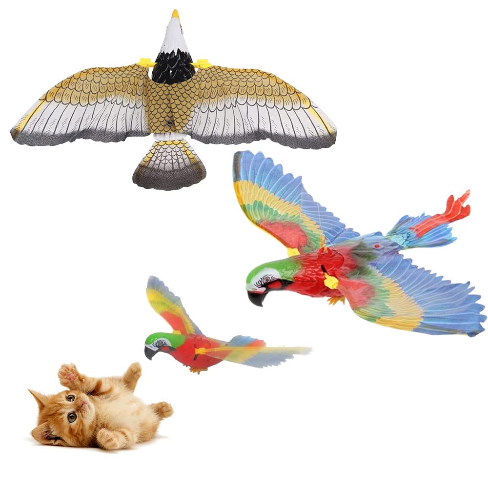 Juguete Interactivo Para Gatos Con Pájaro Volador - Juguete De Varilla Con Resorte, Estimula El Instinto De Caza