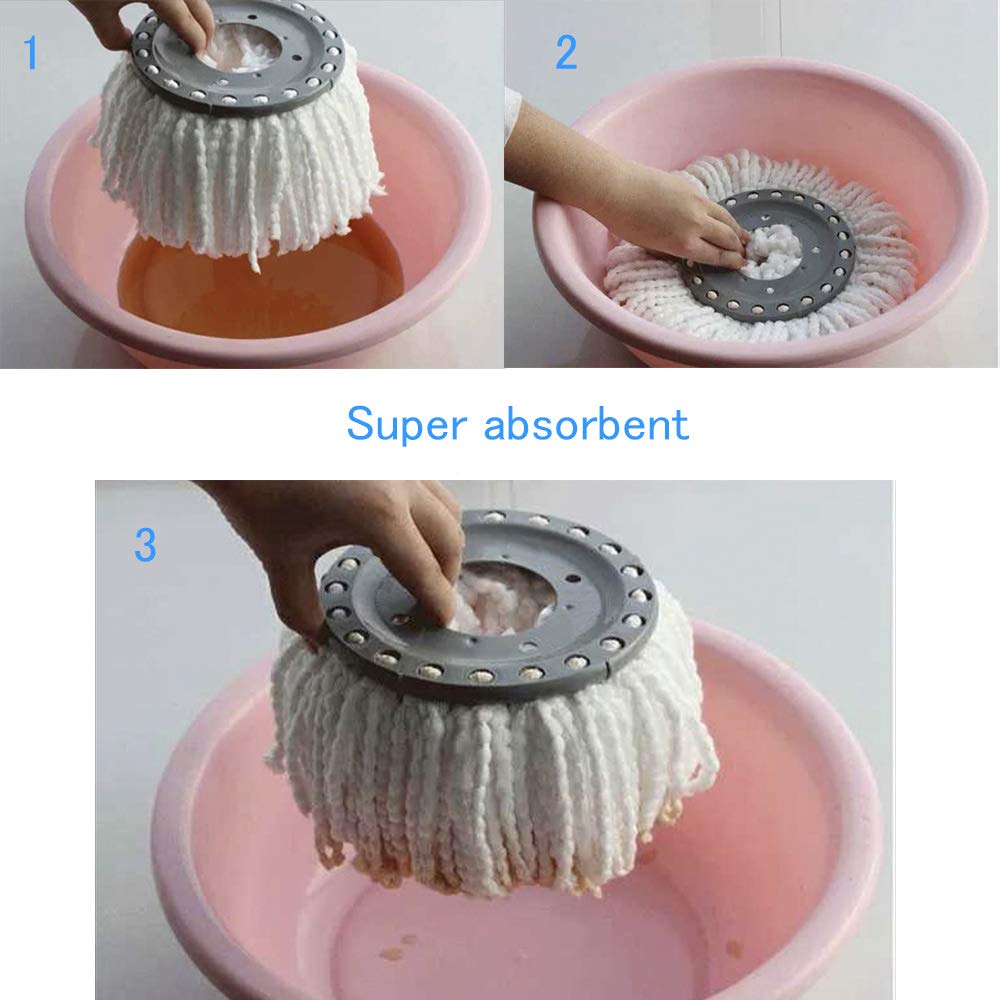 Buy Replacement Mop Heads for Spin Mop,Easy Ring Spin Mop Refill,Mr