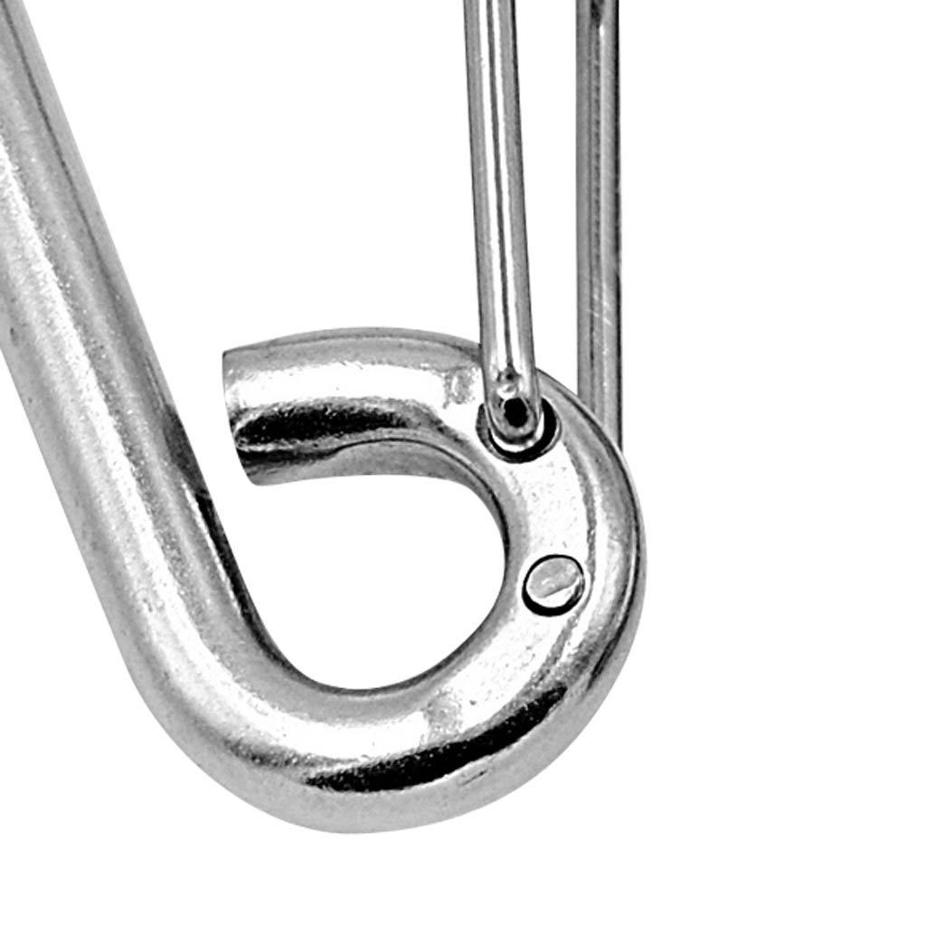 Karabinerhaken, 304 Edelstahl, 100 mm, 10 Stück