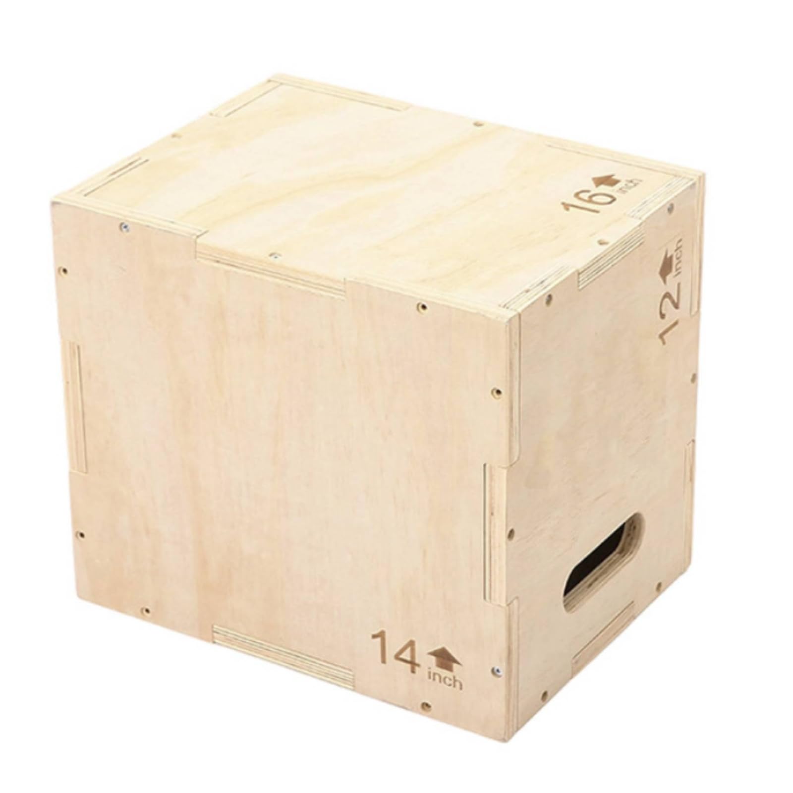 Box Pliometrico in Legno Stabile Scatola Pliometrica con Maniglie Resistente Pedana Fitness per Atleti, Palestra Domestica