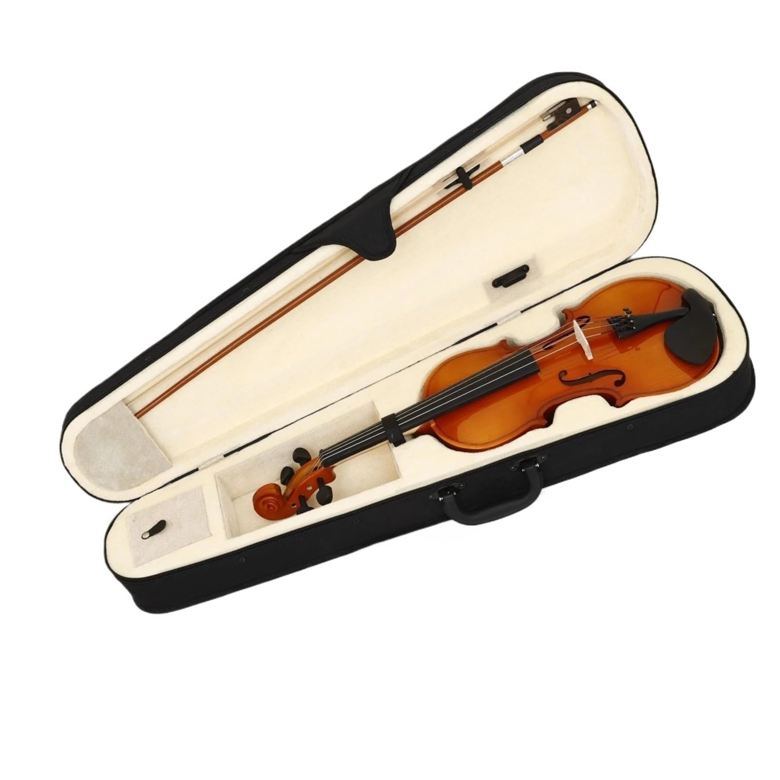 Violini Violino acustico in legno massello colorato naturale di dimensioni standard(1/4)