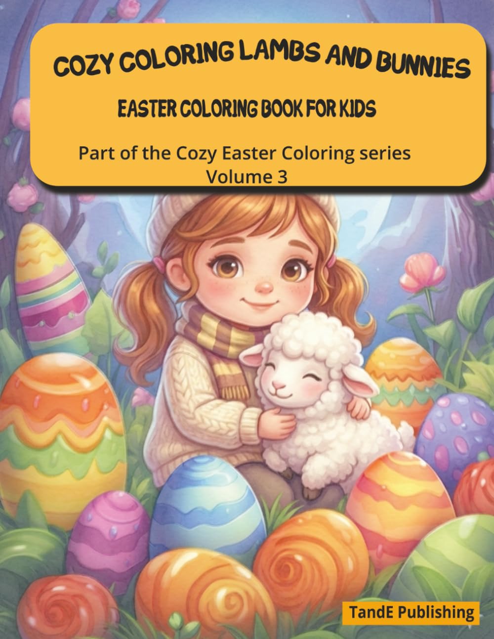 Cozy Coloring Lambs and Bunnies: Easter Coloring Book for Kids : Cozy Easter Coloring Series Volume 3