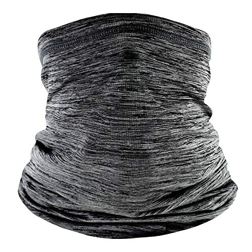 Neck Gaiter for Women and Men, Summer Cooling Face Cover for Cycling, Fishing (Gray)